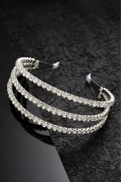 Zircon Stone 3-Tier Special Occasion Bridal Tiara