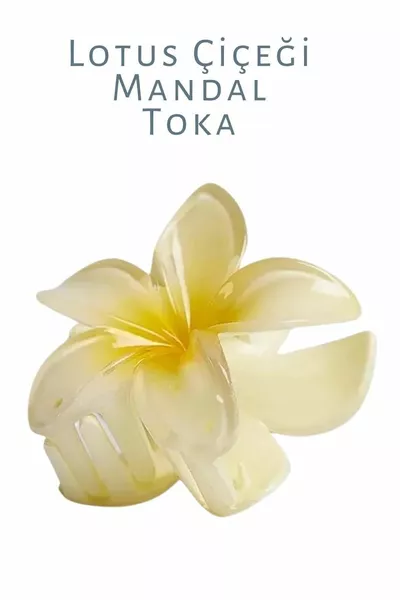 مشبك شعر على شكل زهرة اللوتس، يرجى تحديد اللون