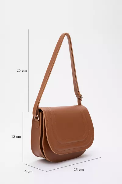 حقيبة كتف وذراع قابلة للتعديل من جلد صناعي Taba  بمقصورتين