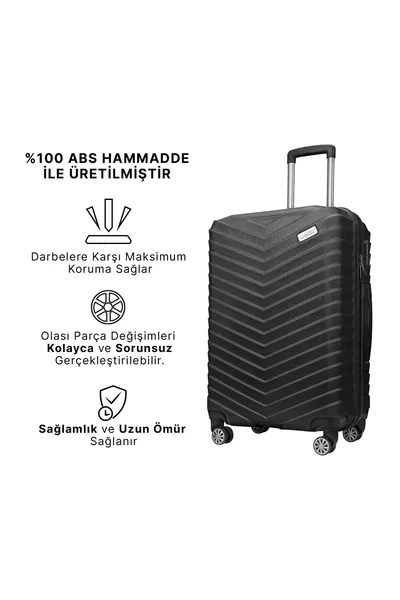 حقيبة سفر كبيرة باللون الأسود 