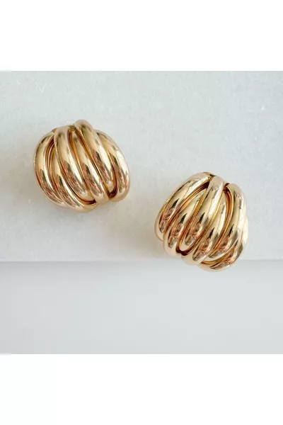 Steel 6-ring earring