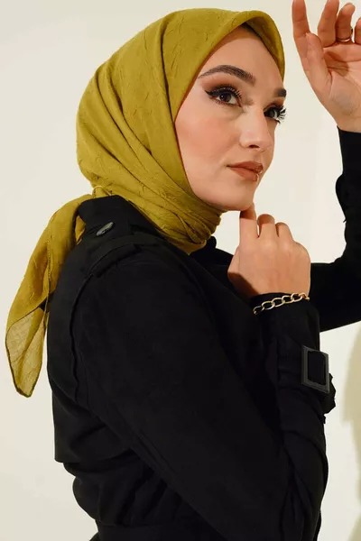 Sciarpa Premium in Seta di Bambù Verde Oliva