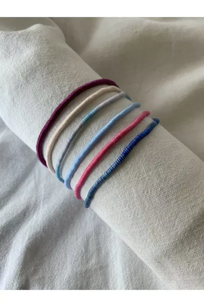 طقم أساور خيوط من 6 قطع