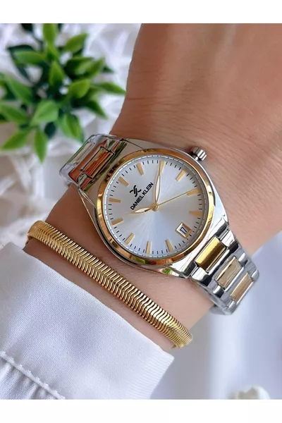 Retro Minik Kasa DanielKlein Çelik Kordon  Mt Suya Dayanıklı Kadın Kol Saati+Bileklik BDK.1.
