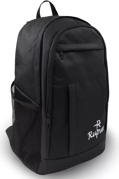 حقيبة ظهر رياضية مدرسية للرجال والنساء، متعددة الجيوب، جانبية، باللون الأسود