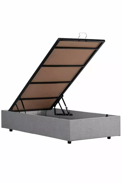 Riga Tek Kişilik Mdf Baza , Açık Gri (Başlık-Yatak Hariç)