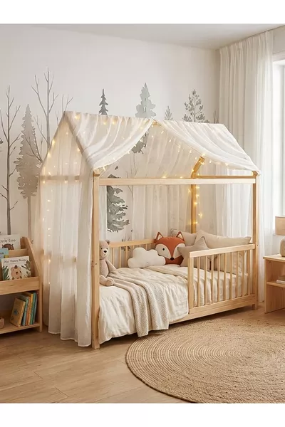  Ahşap Montessori Yatak cm