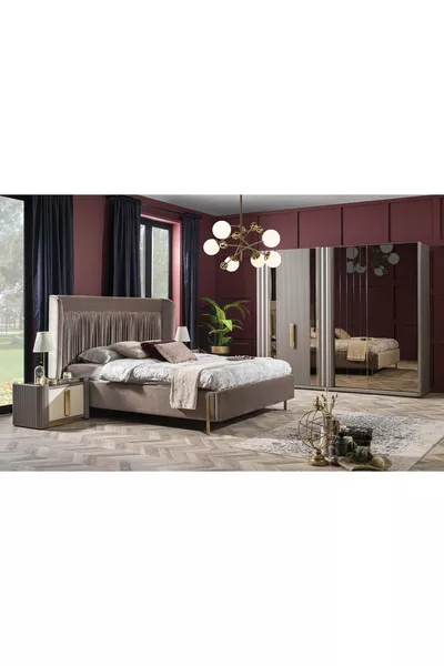 Спален комплект с легло и рамка Флория