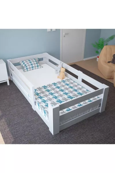 Vega Montessori % MDF Bedframe Wit Geschikt voor Matras K