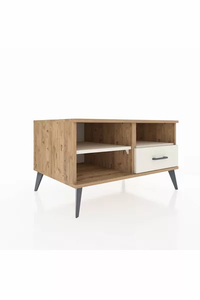 خزانة كرونوس بدرجين ورفين من خشب الصنوبر والحجر الرملي