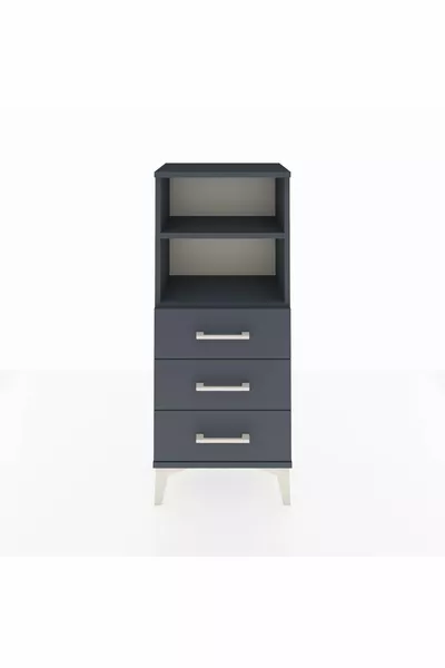 أرجيس كومودين بطابقين و3 أدراج - أنثراسيت