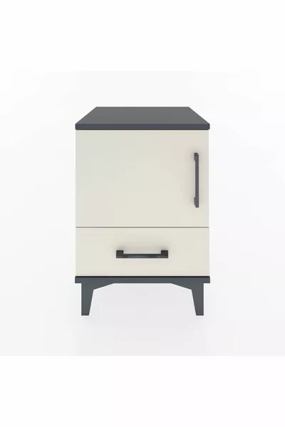 خزانة هايبريون بجرف واحد ودرج واحد وباب واحد، أنثراسيت-حجر رملي