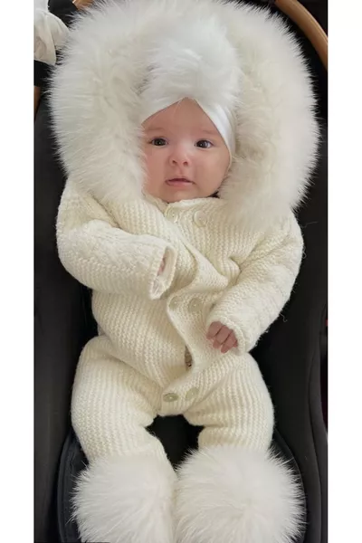 بدلة طفل مبطنة بالفرو