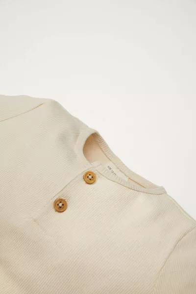 Tuta Neonato Maschile in Costina con Maniche Corte NS