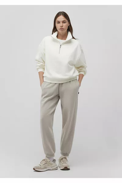 Beige Basic Jogginghose 