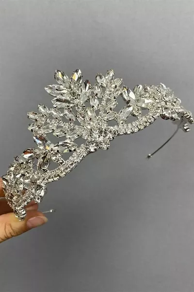 Berlin Glass Beaded Crystal Bridal Tiara