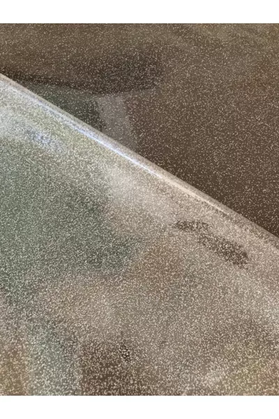 Прозрачная скатерть ПВХ с блестками серебряного цвета, товар магазина Yukselhalimefrusat