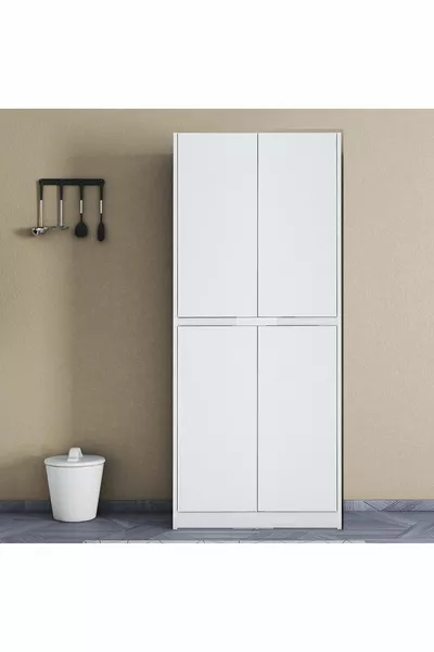 خزانة متعددة الأغراض بدون عمود، 4 أبواب، ببراءة اختراع، للمطبخ، الملابس، الشرفة، المخزن، خزانة الملفات