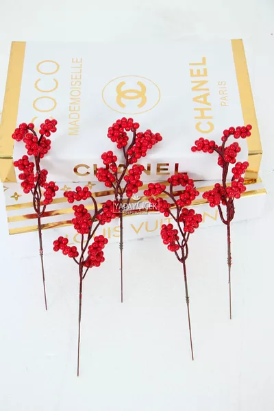 Искусственная мини-ёлочная игрушка Top Stick Kokina Berry, новогоднее украшение,  см, набор из 5 шт.