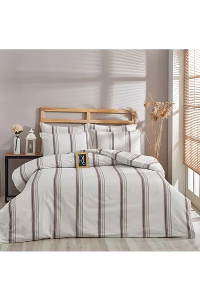 Dyed Thread Organic Duvet Cover Set Double Size Without Sheet