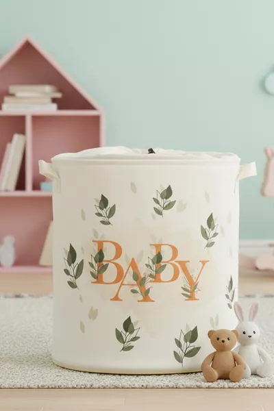 Бебешка многофункционална кутия за играчки, за съхранение на дрехи, сгъваема с регулиращ се отвор, кошница 