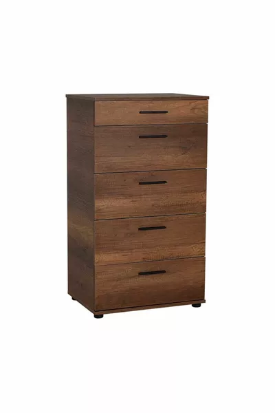 خزانة أدراج ترندلاين 5 أدراج - جوز داكن (أوسلو جوز)  سم (عرض×ارتفاع×عمق)