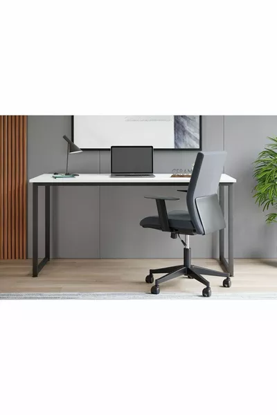  Metallgestell Schreibtisch -  cm - Weiß