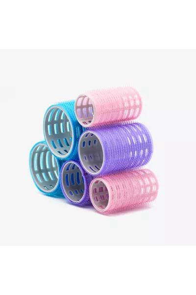  Карма бигуди 6 бр. с лепенка - Лепкави бигуди за коса ( бр. щипки за коса)