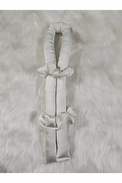 Бял цвят Безтоплинна сешоар за коса Сатенова ролка за коса Комплект фиби