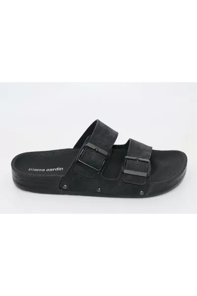 Nieuwe Seizoen Zwarte Unisex / Heren Anatomische Slippers met Zacht Zool 