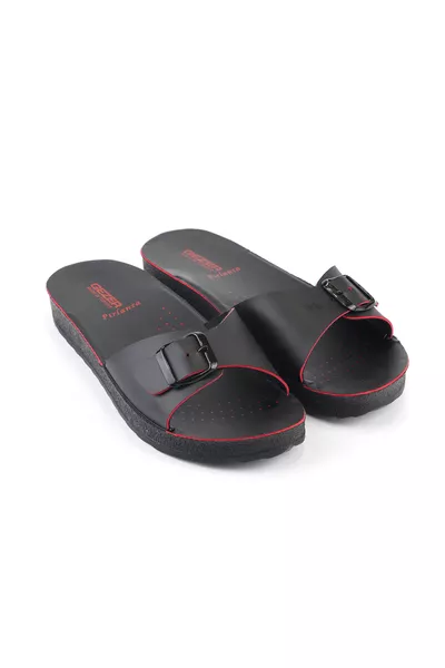 شبشب صيفي نسائي بشريط ملون ومشبك واحد