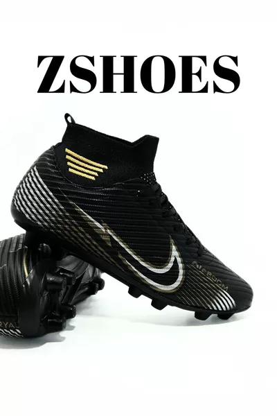 حذاء كرة قدم للجنسين للملاعب المغطاة والملاعب العشبية بجوارب، لون جديد، رباط مرن