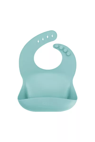 Unisex Baby Basic Silicone Bib Aqua Green