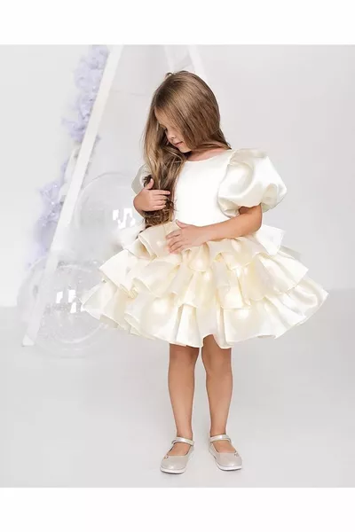Robe de soirée en satin pour fille