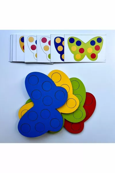 Educational Wooden Butterfly Game Montessori Intelligence Development for Children