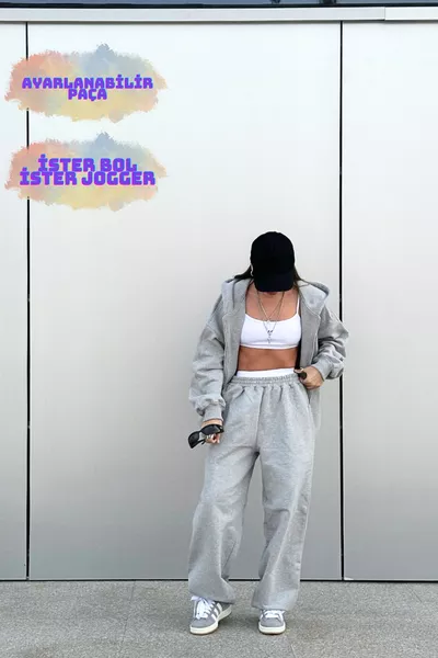 Широк спортен панталон с два стила: регулирай маншета както искаш, използвай както прав, така и като джогър