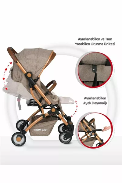 Poussette cabine pour bébé Golf Or Taille cabine