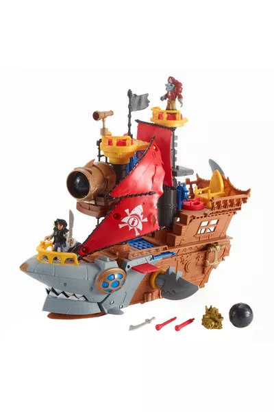 Fisher-Price Imaginext Pirate Ship 'Shark Attack' Includes Action