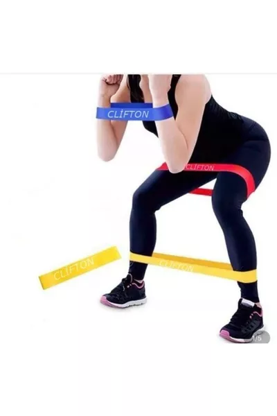 Aerobik Band Pilates Plates Yoga Fitness Squat Çalışma Lastiği Sarı