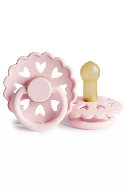 قصة خرافية ليلك أبيض، حلمة مطاطية للرضع للبنات بلون الوردي الفاتح