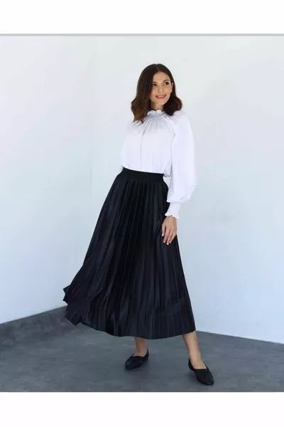 Gonna elasticizzata in vita plissettata