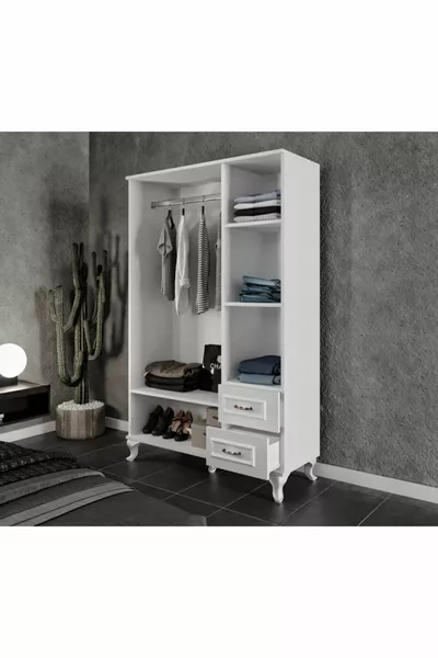 Kartopu 3-Door 2-Drawer Country Wardrobe - Made Entirely of Premium MDF