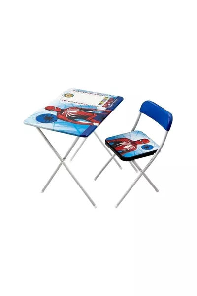 Детский письменный стол - раскраска стол и стул Человек-паук в 4 цветах