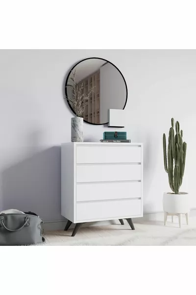 دولاب سوڤيرا بأربعة أدراج أبيض