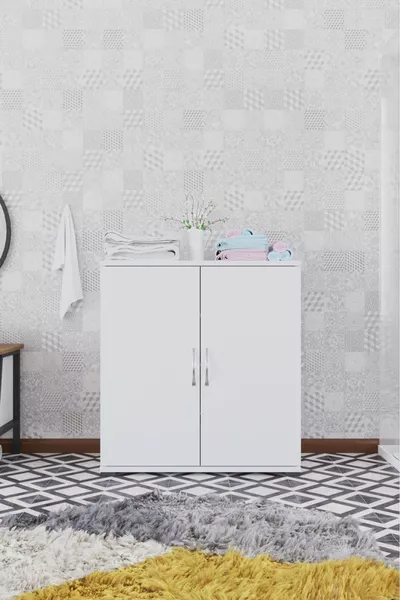 خزانة ملابس بأربعة أقسام خزانة للفساتين خزانة للسترات خزانة للملابس خزانة للقمصان باللون الأبيض