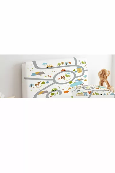 غطاء رأس السرير طريق الغابة الغزال