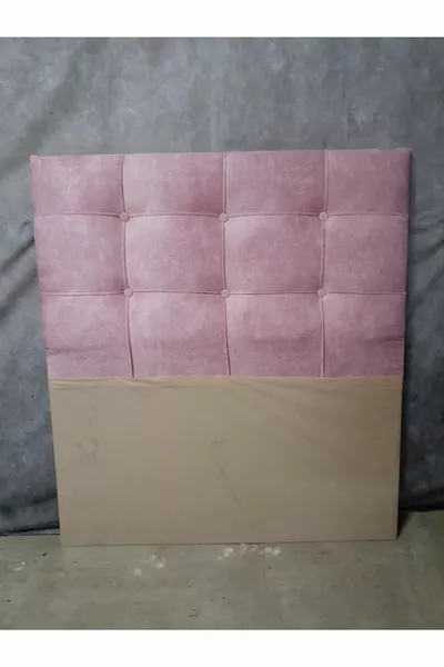 Bed Base Headboard X Square Quilted Pink
