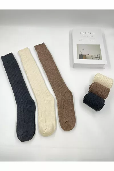 STND 3 ' Длинные толстые шерстяные носки ниже колена Классические