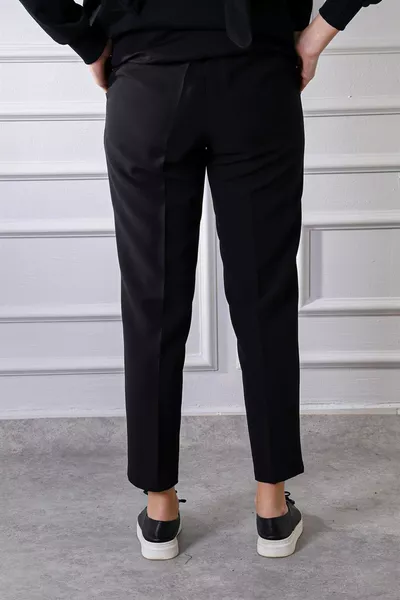 Belted Pencil Pants Black