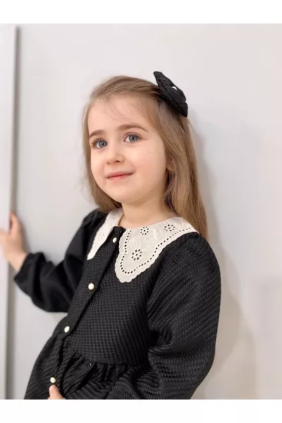 فستان أطفال عتيق بأكمام ثابتة من Wednesday